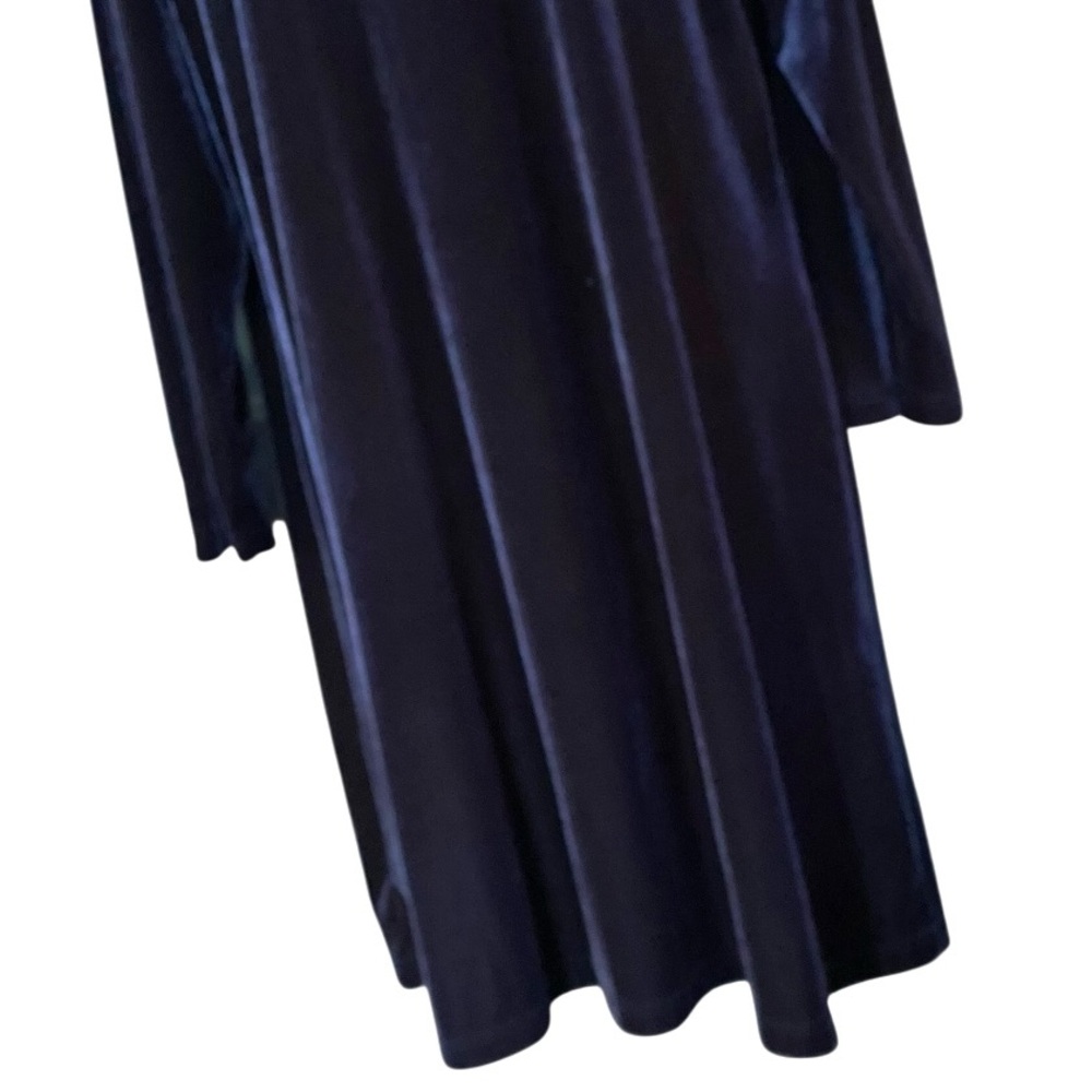 Vintage Blue Velvet Midi Dress 18 Whimsigoth Witchy Romantic Goth Dark Fairy - Picture 4 of 8